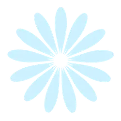 Blue Flower - simple - pattern - Transparent Background PNG