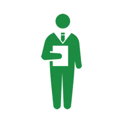 Green Businessman - icon - Transparent Background PNG