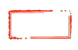 Red Rectangle Frame - neon light - Transparent Layer PNG
