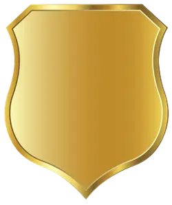 Golden Shield - sign - logo - High Resolution PNG