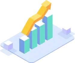 Ascending Arrow Bar Chart - Highly Rated PNG