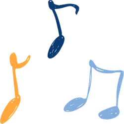 Musical Notes - music - orange - No Watermark PNG