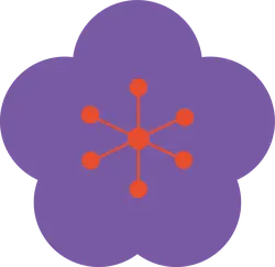 Purple Flower - simple - design - Free PNG