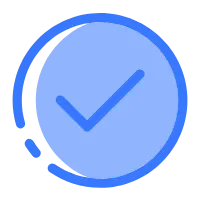 Blue Clock Icon - simple - Transparent Layer PNG