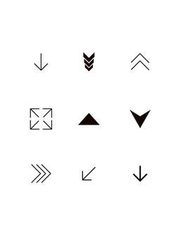 Arrow Icon Set - graphic design - direction - Transparent Layer PNG