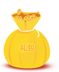 Bag of Gold Coins - red envelope - No Watermark PNG