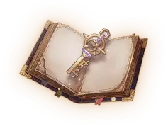 Gold Key Book Pendant - jewelry - No Background PNG
