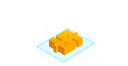 Yellow Cubic Structure - geometric shape - PNG Images