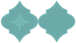 Decorative Pattern - symmetrical - blue - High Resolution PNG