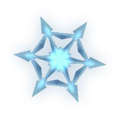 Snowflake - blue - glowing - Lossless PNG
