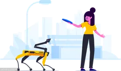Robot and Human Interaction - interaction - Transparent Layer PNG