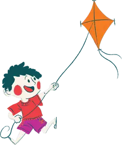 Boy Flying a Kite - kite - No Watermark PNG