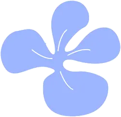 Abstract Flower - shape - blue - Free PNG