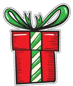 Gift Box - christmas - green - Lossless PNG
