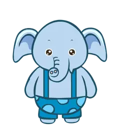 Elephant in Overalls - overalls - Lossless PNG
