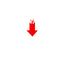 Red Flame Arrow - icon - Lossless PNG