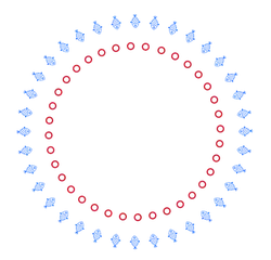 Geometric Pattern - symmetrical - red - Free PNG