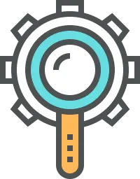 Gear Magnifying Glass - gear - PNG Images