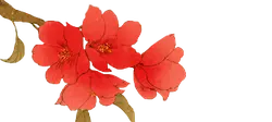 Red Flowers - plant - painting - No Watermark PNG