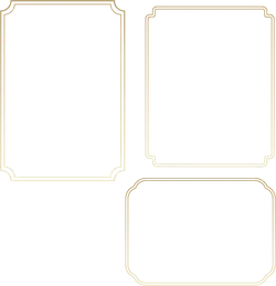 Gold Border Decorative Patterns - vintage - High Resolution PNG