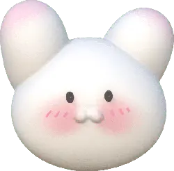Cute Rabbit Head Ornament - ornament - Transparent Layer PNG