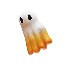Candy Corn Ghost - holiday decoration - Transparent Background PNG