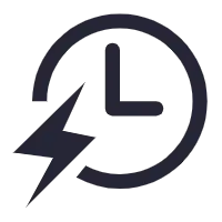 Lightning Clock - symbol - No Watermark PNG