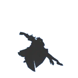 Blue Outline Figure - artwork - Transparent Background PNG