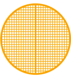 Grid Circle Ring - yellow - Free PNG