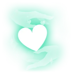 Hands Holding Heart - light - No Background PNG