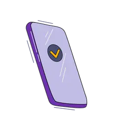 Purple Phone - icon - No Watermark PNG