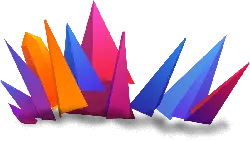 Colorful Geometric Shapes - design - Transparent Background PNG