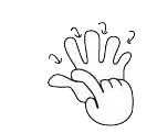 Hand Drawn Gesture Expression - humorous - Transparent Background PNG