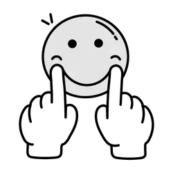 Smiling Face - simple pattern - No Background PNG