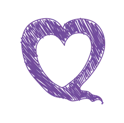 Purple Heart Shape Pattern - line - Free Download PNG