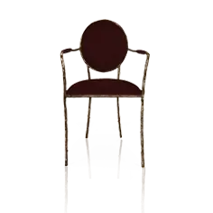 Red Brown Chair - modern - Transparent Background PNG