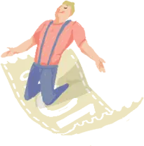 Jumping the Check - humor - Free PNG