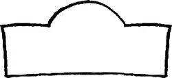 White Arch Pattern - line art - Free PNG