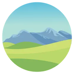Mountain View - blue - PNG