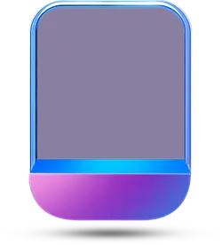Blue Gradient Rectangle Icon - geometric shape - Transparent Layer PNG