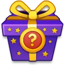 Mystery Gift Box - purple - No Background PNG