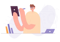 Man with Glasses - technology - illustration - No Watermark PNG