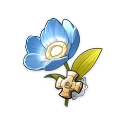 Blue Flower with Gear - technology - Free Download PNG