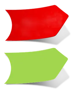 Red Arrow and Green Arrow - graphic design - No Background PNG