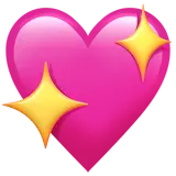 Sparkling Heart Emoji - cartoon - No Watermark PNG