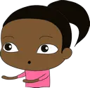 Little Girl in Pink - expression - PNG Images