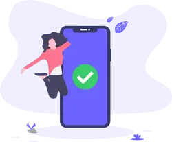 Jumping Girl and Phone - phone - No Background PNG