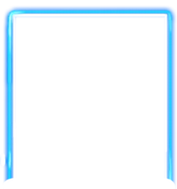 Blue Neon Light Frame - Trending PNG
