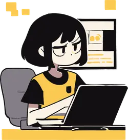 Black Hair Girl - work - No Watermark PNG