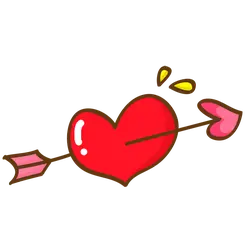 Heart with Arrow - Valentine's Day - No Watermark PNG